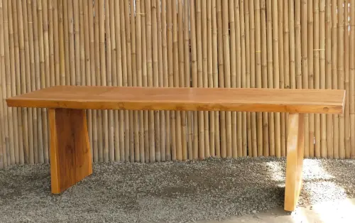 Product image of the product “Natural Wood Table suar with wodden legs, 256cm length, 85cm widt, 78.5cm height. Table top 7cm thickness ”